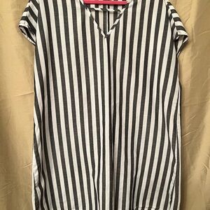 SHEIN Black and White Striped Dress